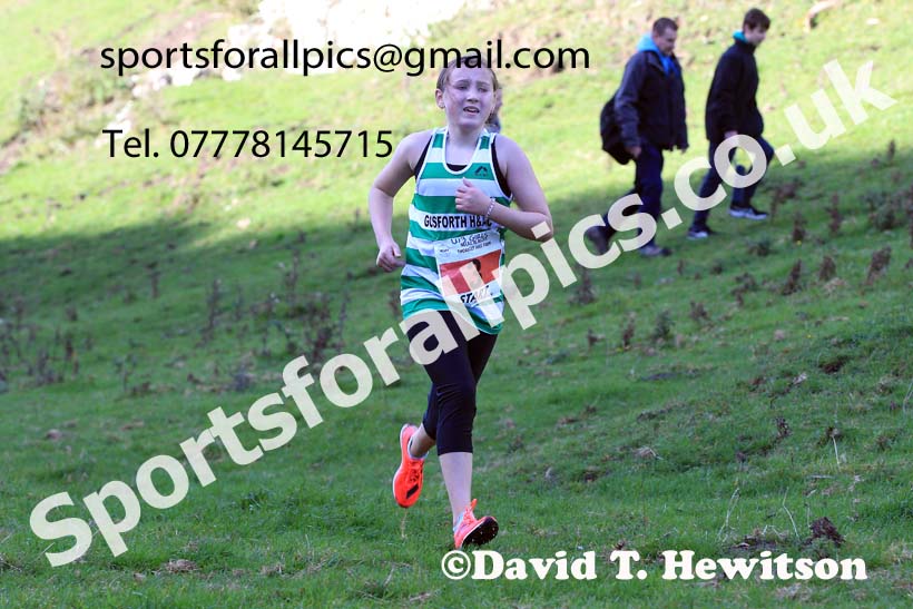 Girls under-13s, 2022 NECAA Cross Country Relays, Thornley Hall Farm, Peterlee, County Durham, October 15th. Photo: David T. Hewitson/Sports for All Pics